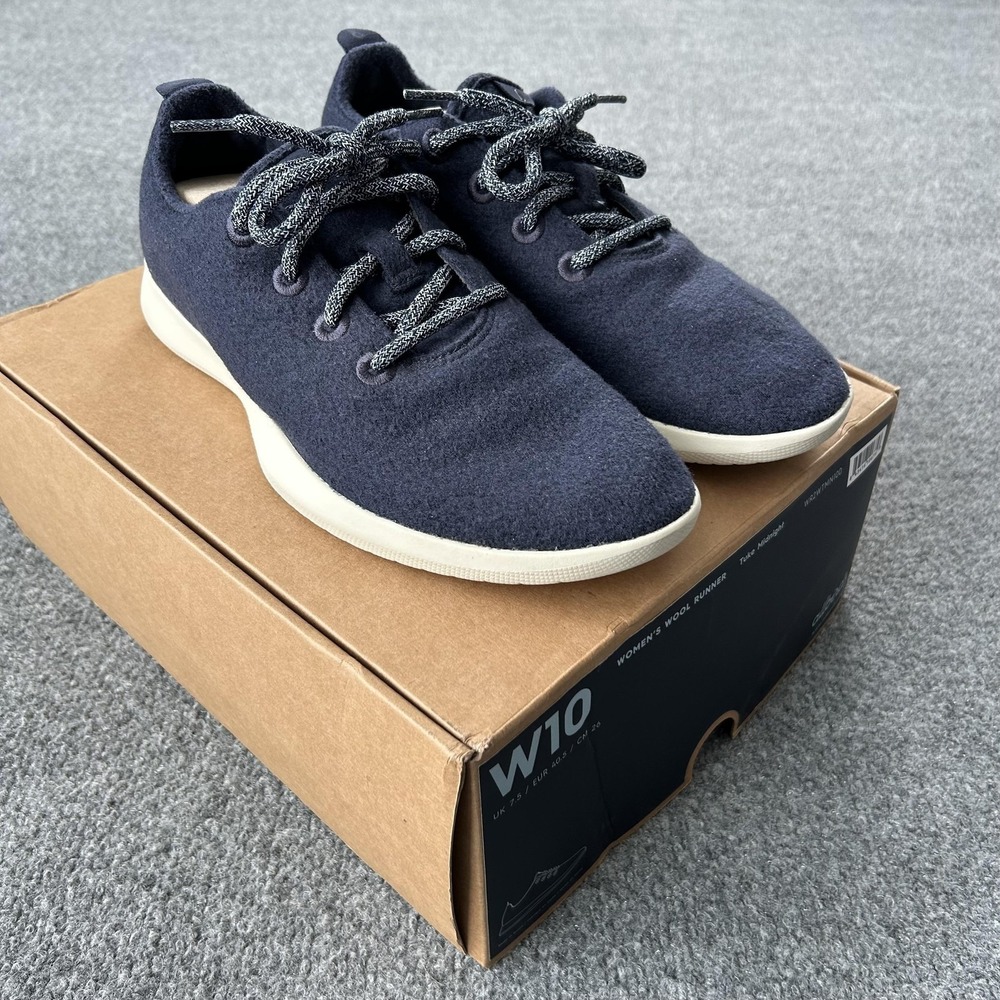 Allbirds Wool Runner Shoes Womens Size 10 Blue Tuke Midnight Merino Sneaker‎